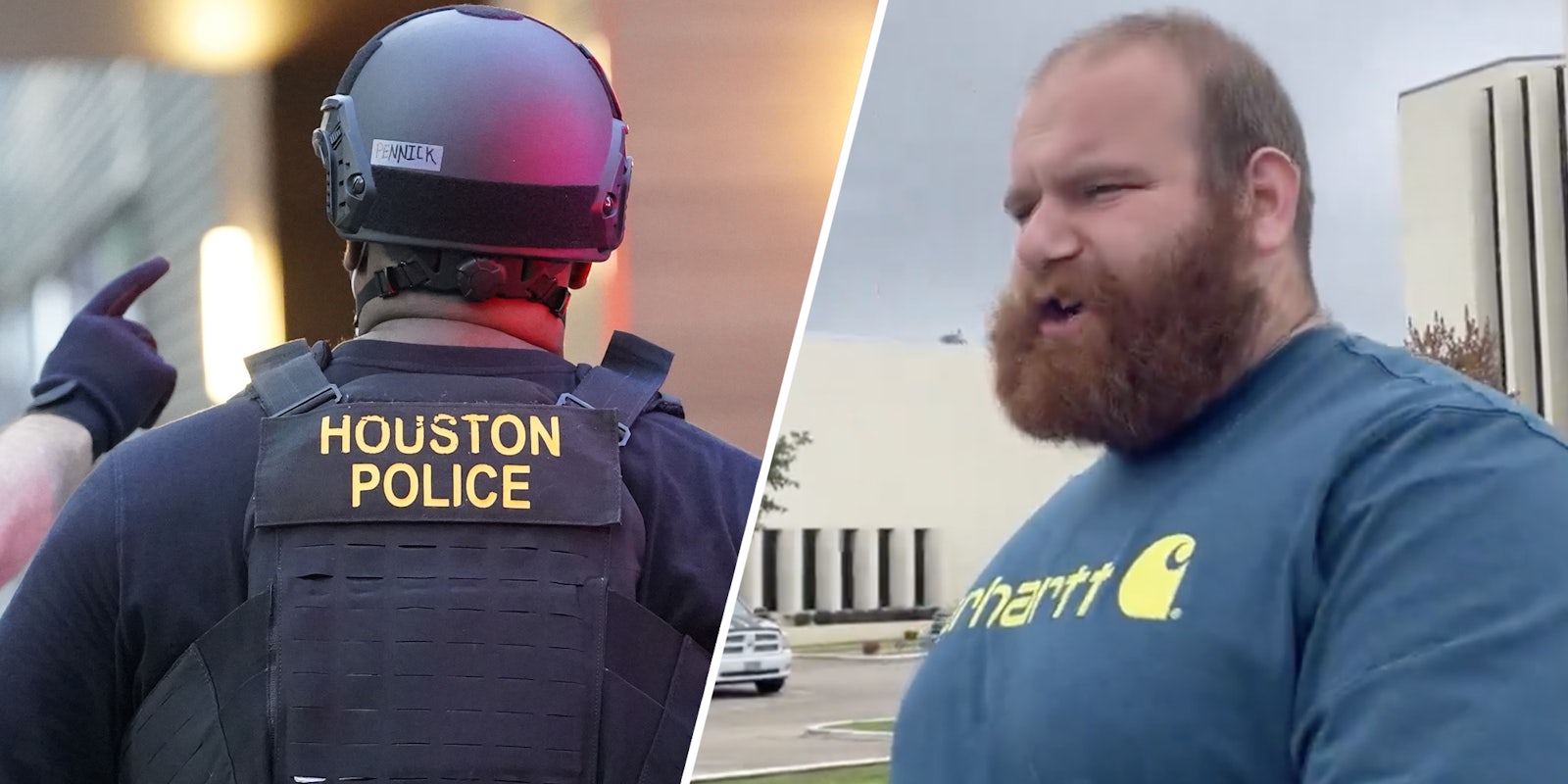 Houston Police(l), Alex Rosen(r)