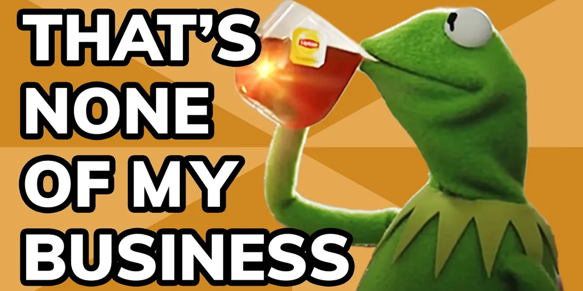 kermit meme but that's none of my business