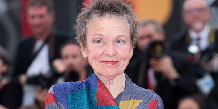 Laurie Anderson attends the red carpet of the Opening Ceremony during the 76th Venice Film Festival on August 28, 2019 in Venice, Italy.