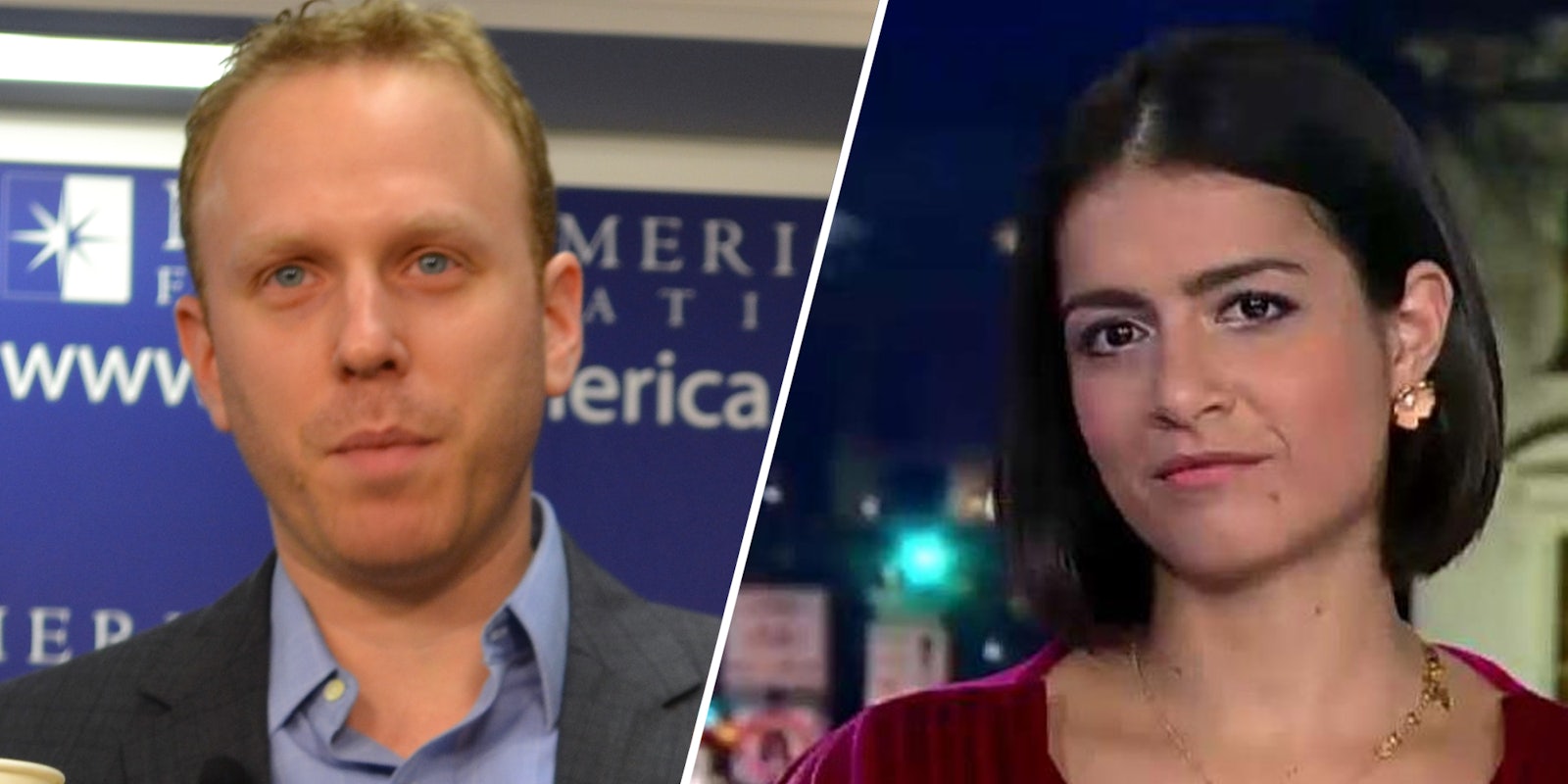 Max Blumenthal(l), Anya Parampil(r)