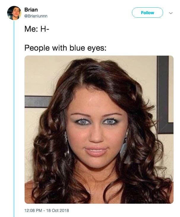 Miley Cyrus eyes meme