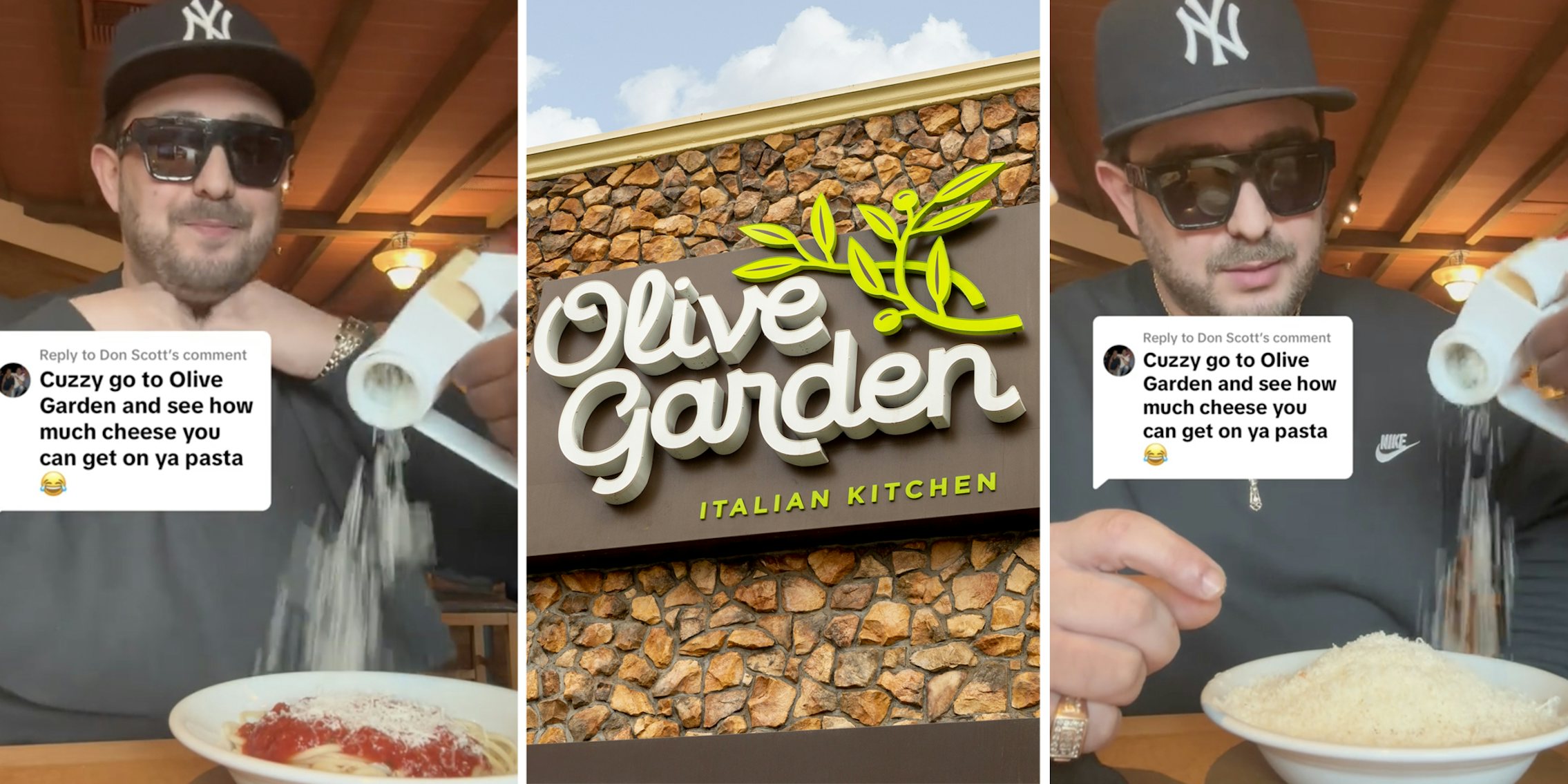 The Daily Dot on X: 'Tell me when': Olive Garden customer goes in for  never-ending pasta and discovers you can take home a cheese grater    / X