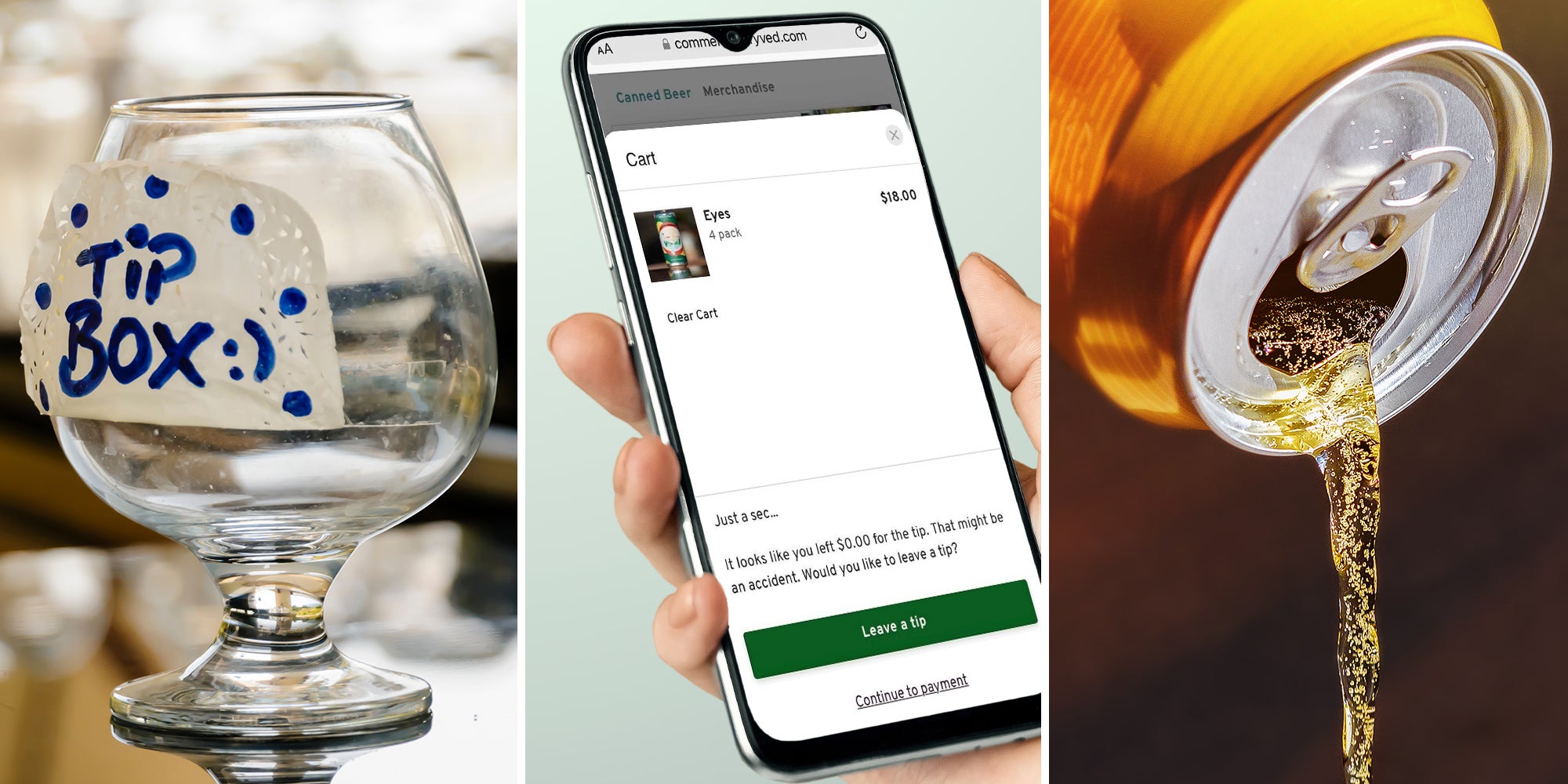 Store questions customer's decision to leave no tip