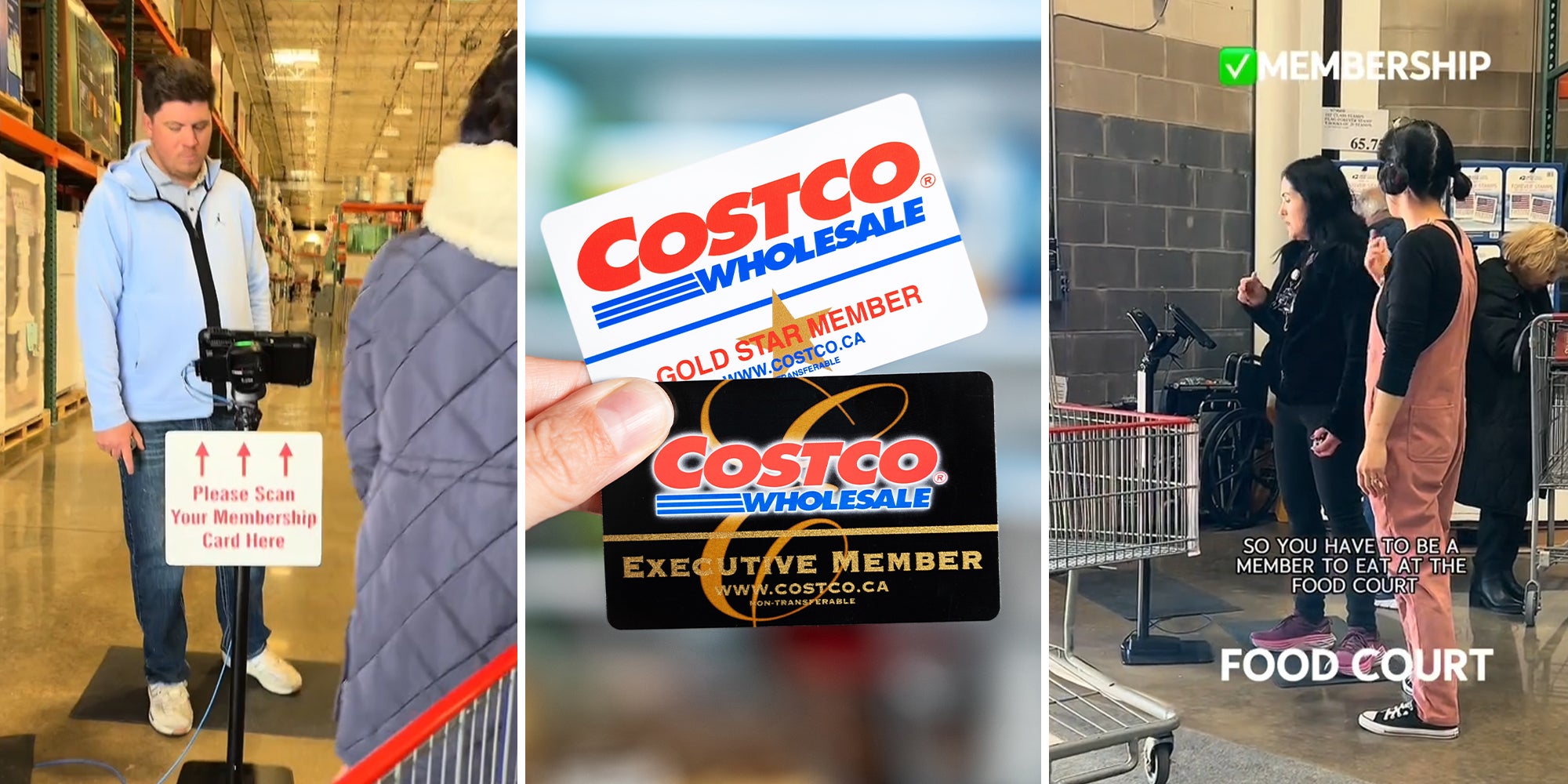Costco Membership Comparison in front of a refrigerator