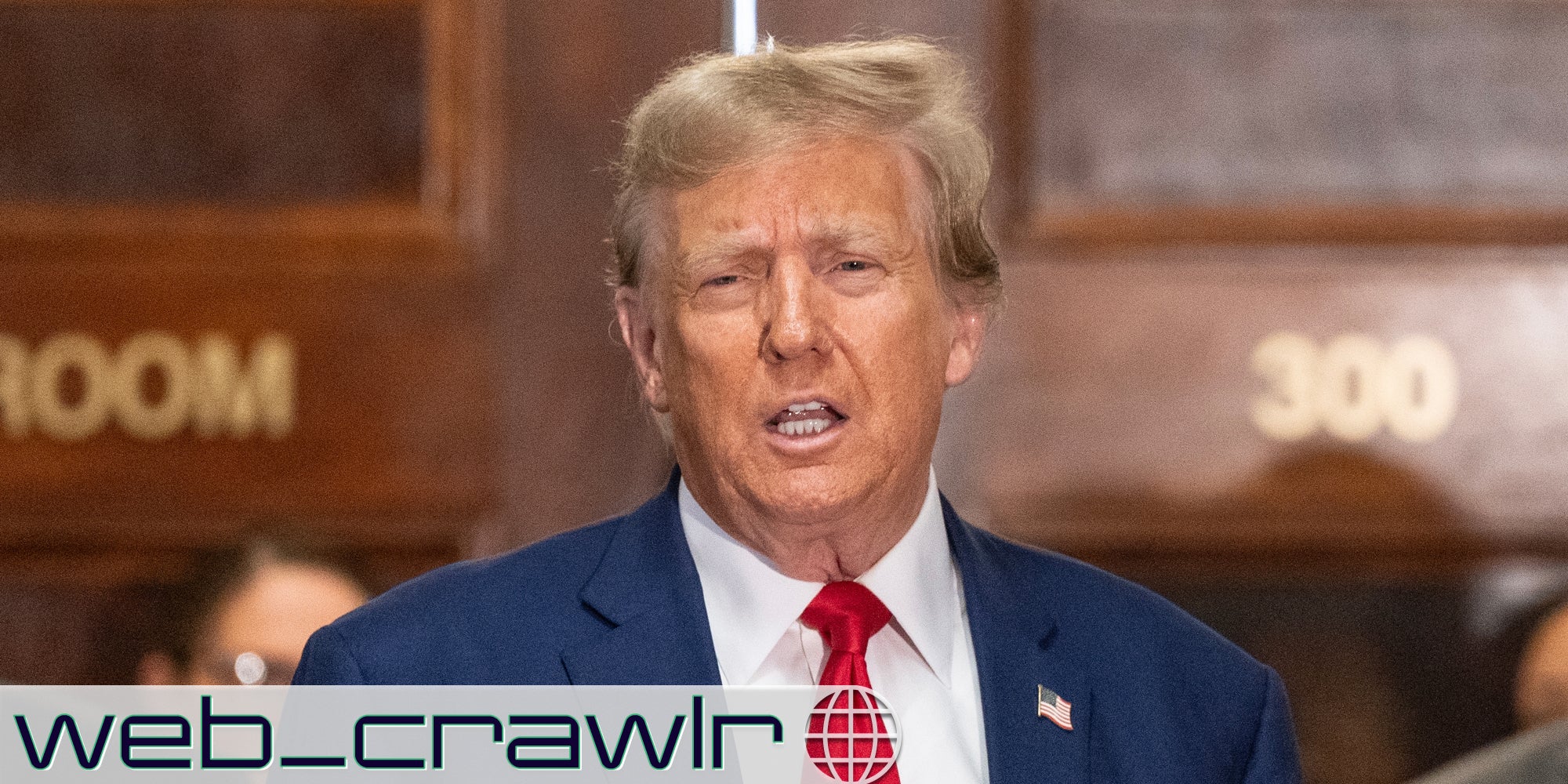 Donald Trump. The Daily Dot newsletter web_crawlr logo is in the bottom left corner.