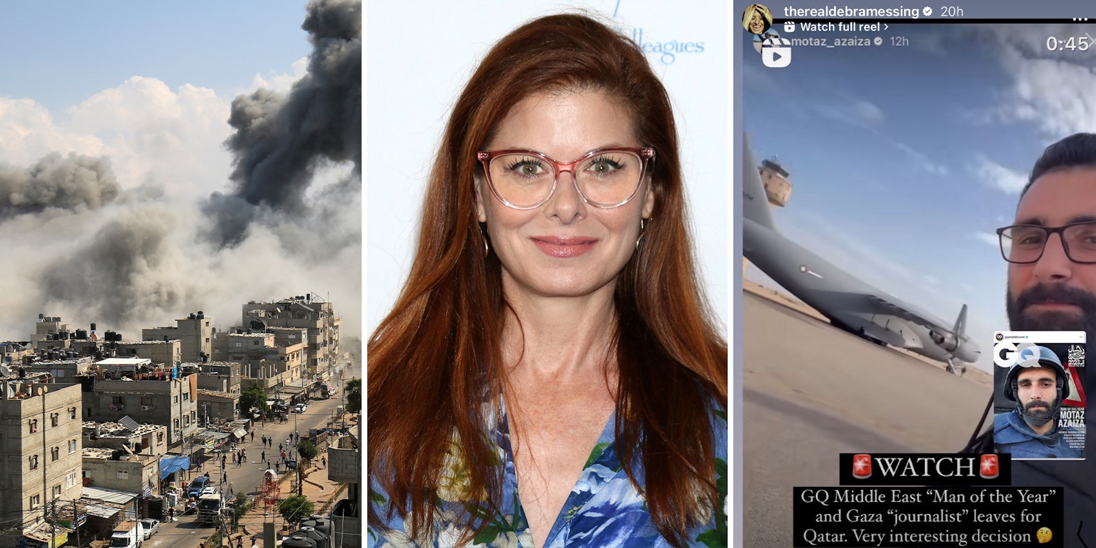 Actress Debra Messing stirs controversy after mocking journalists decision to flee Gaza