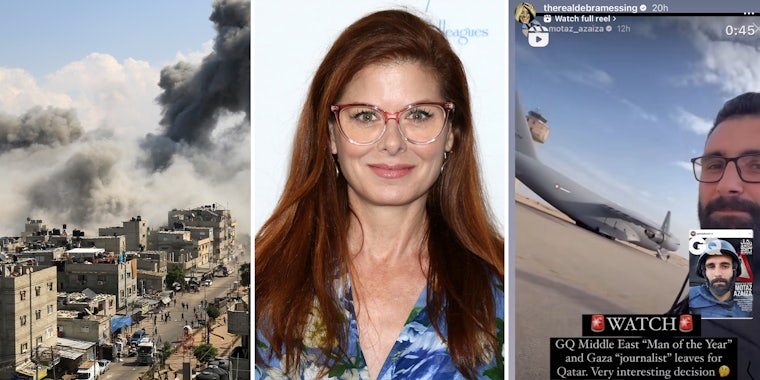 Actress Debra Messing stirs controversy after mocking journalists decision to flee Gaza