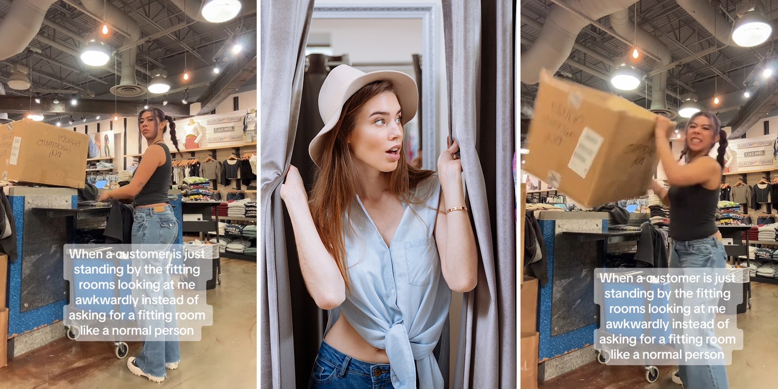 Retail worker mocks customers who wait for dressing rooms instead of asking