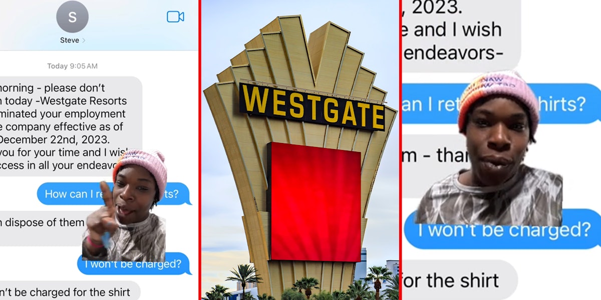 Worker gets ready for shift at Westgate Resorts. Then manager fires her over text