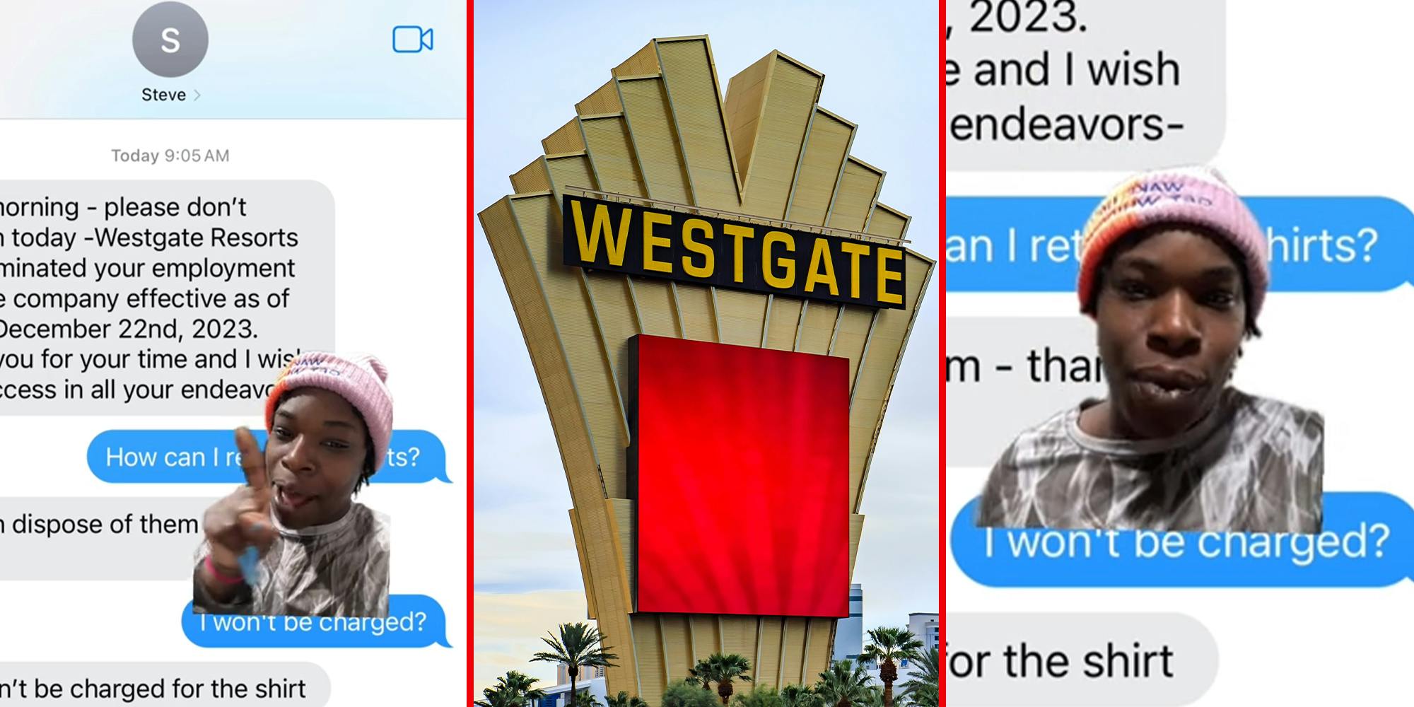 Worker gets ready for shift at Westgate Resorts. Then manager fires her over text