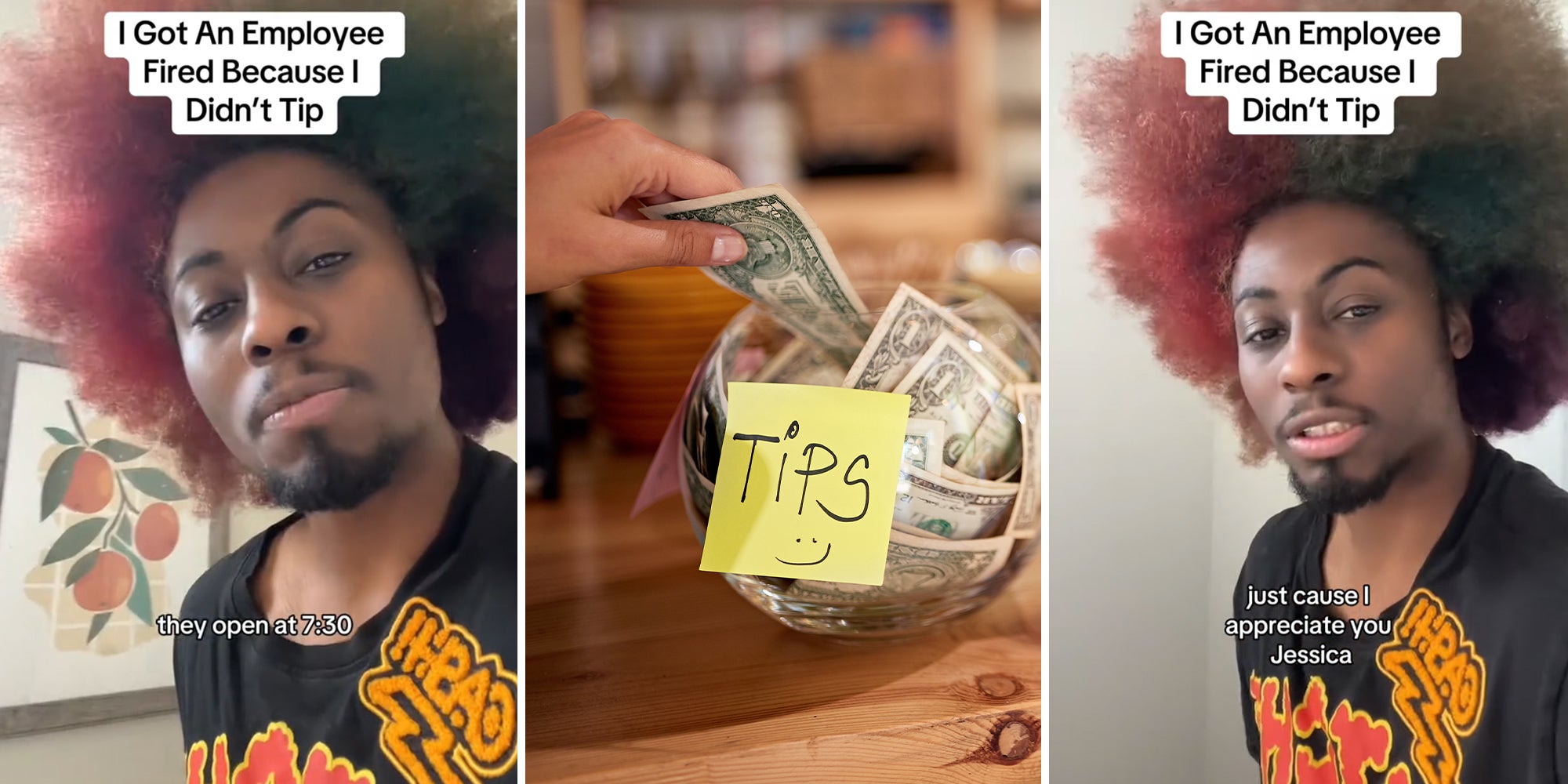 Coffee shop patron says he got a worker fired because he refused to tip