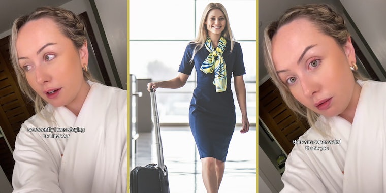 Flight attendant says housekeeper got 'super creepy' with and knew about her profession’s special checkout times