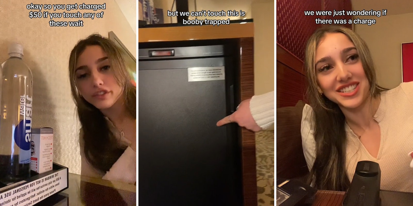 Hotel guests terrified of opening mini-fridge after seeing sticker on fridge door