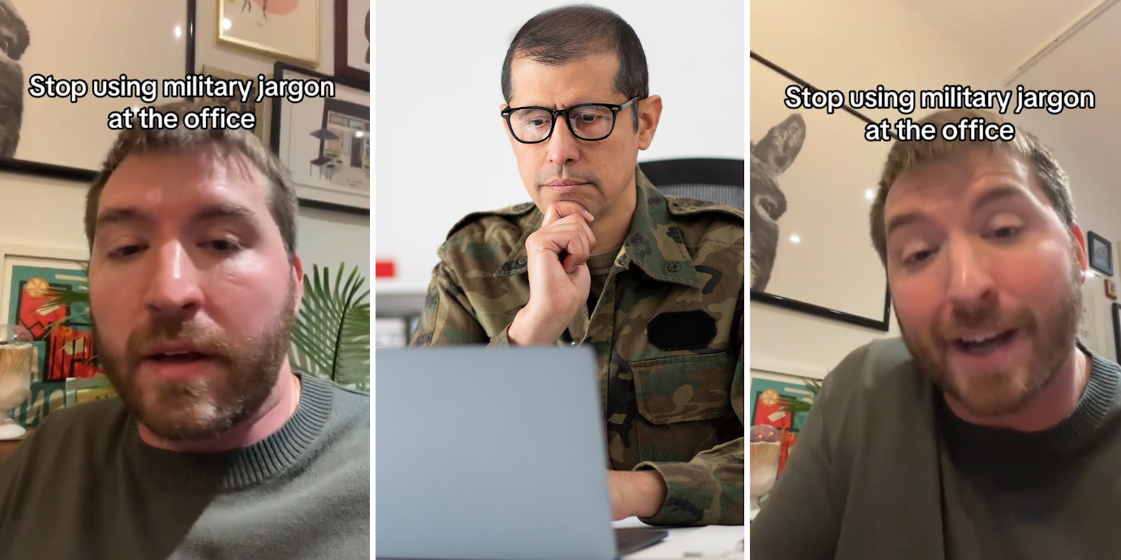 Worker says he’s tired of colleagues who use military jargon in the office