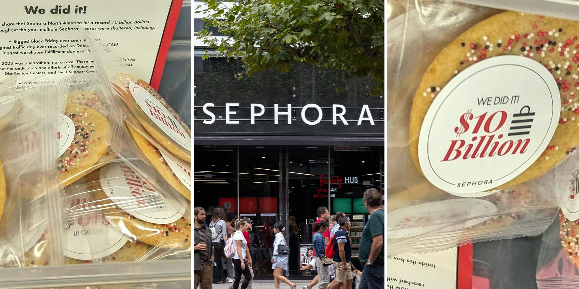 Sephora workers receive cookies as a reward for making the company $10 billion in 2023.