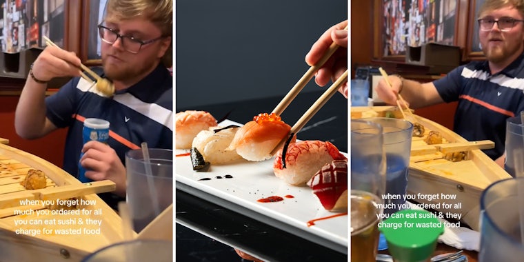Restaurant customers sneak out leftovers to avoid paying extra for all-you-can-eat sushi