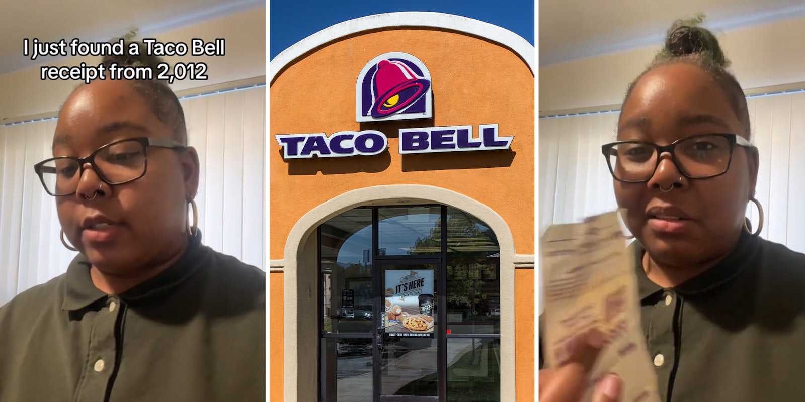 Taco Bell customer finds receipt from 2012