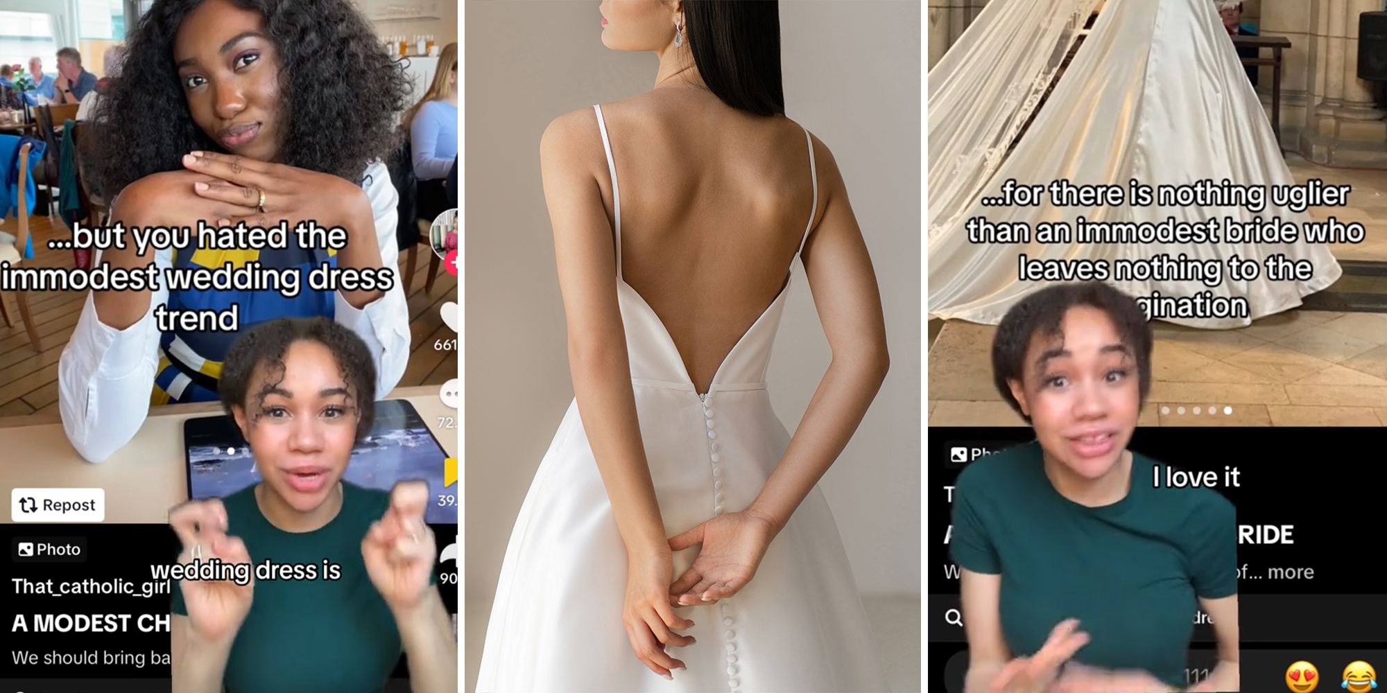 Woman Wonders What the Immodest Wedding Dress Trend Is