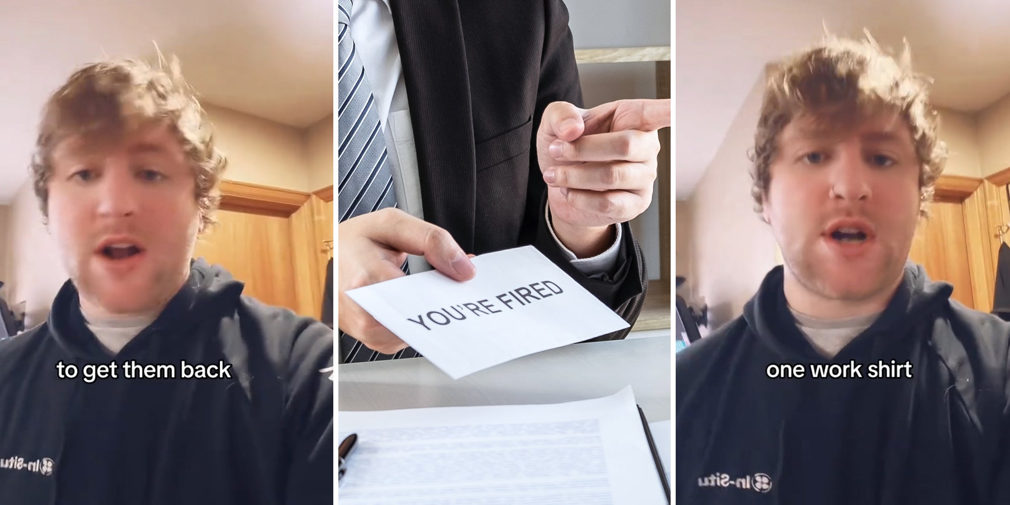 Man says to wear old company shirt and act belligerent in bars to get revenge on former workplace