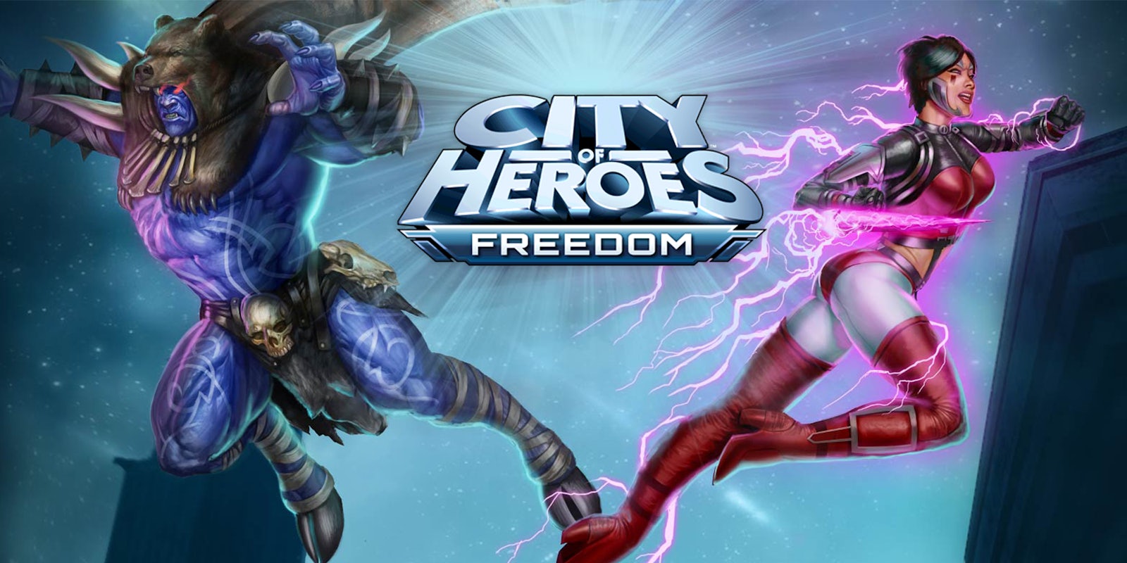 superheroes with City of Heroes: Freedom logo