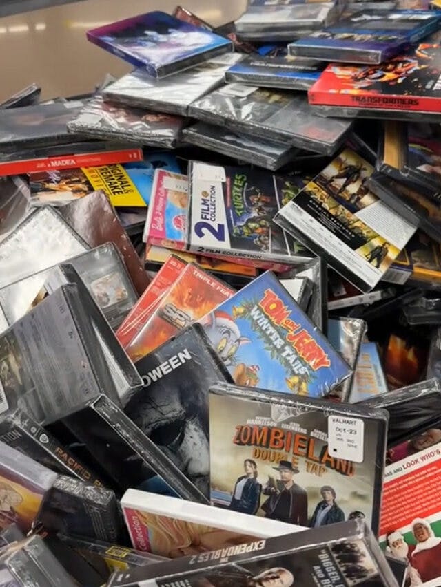 Walmart customer orders $5 movie. Worker has to dig to find it