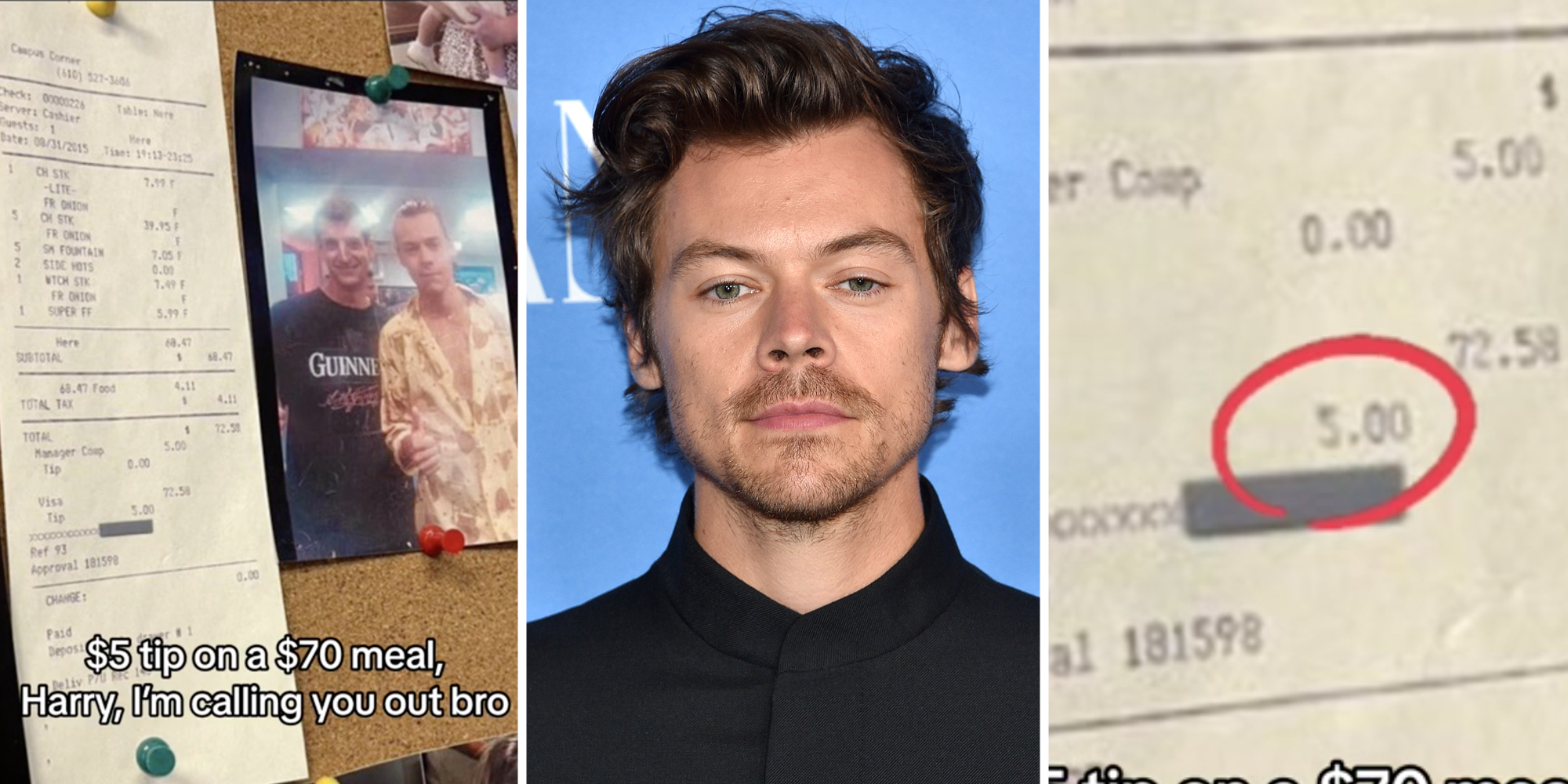 Harry Styles Fans Jump To His Defence After Star Is Called Out For   Harry Styles Five Dollar Tip 