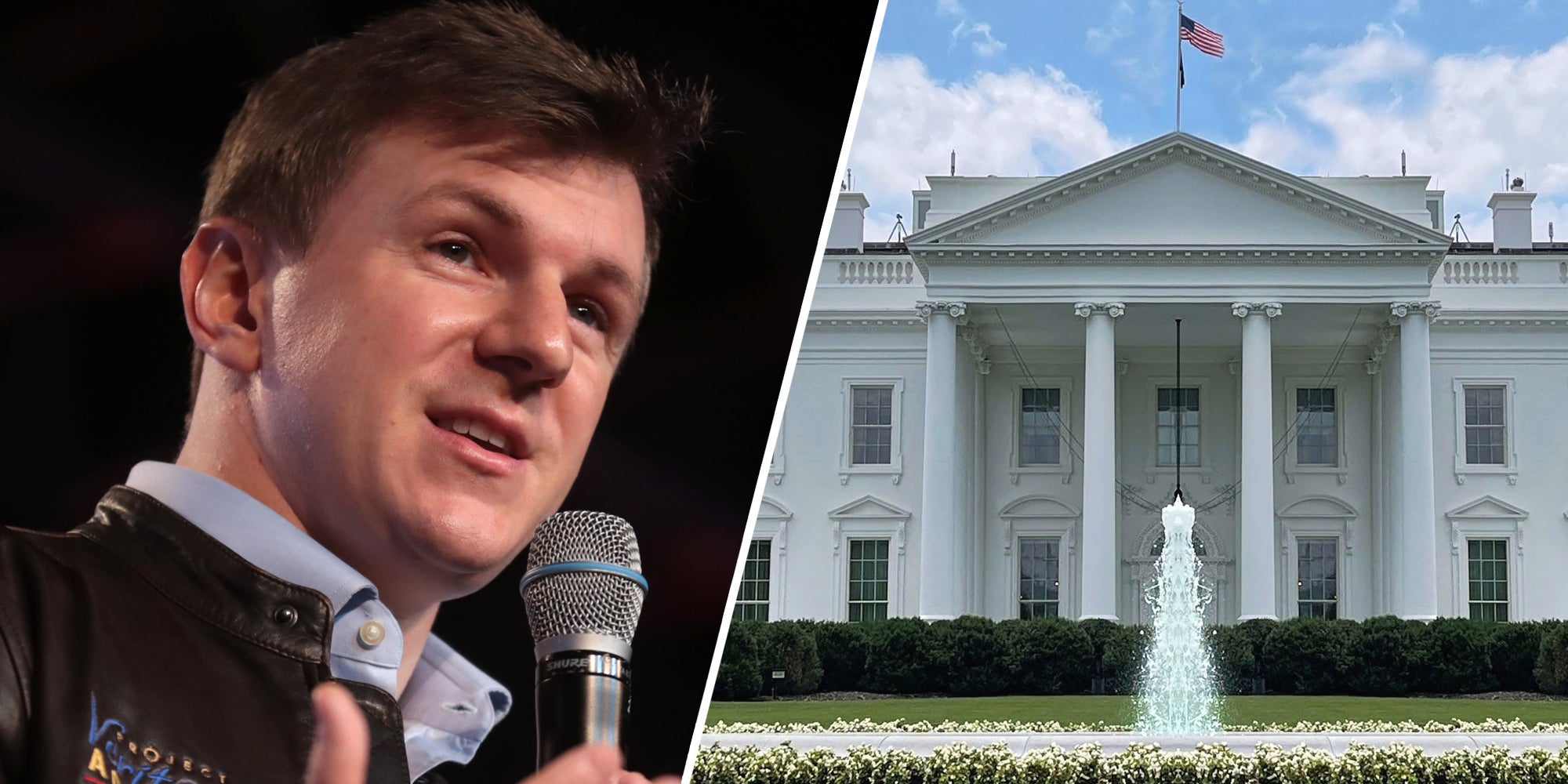 James O'Keefe(L), The White House(r)