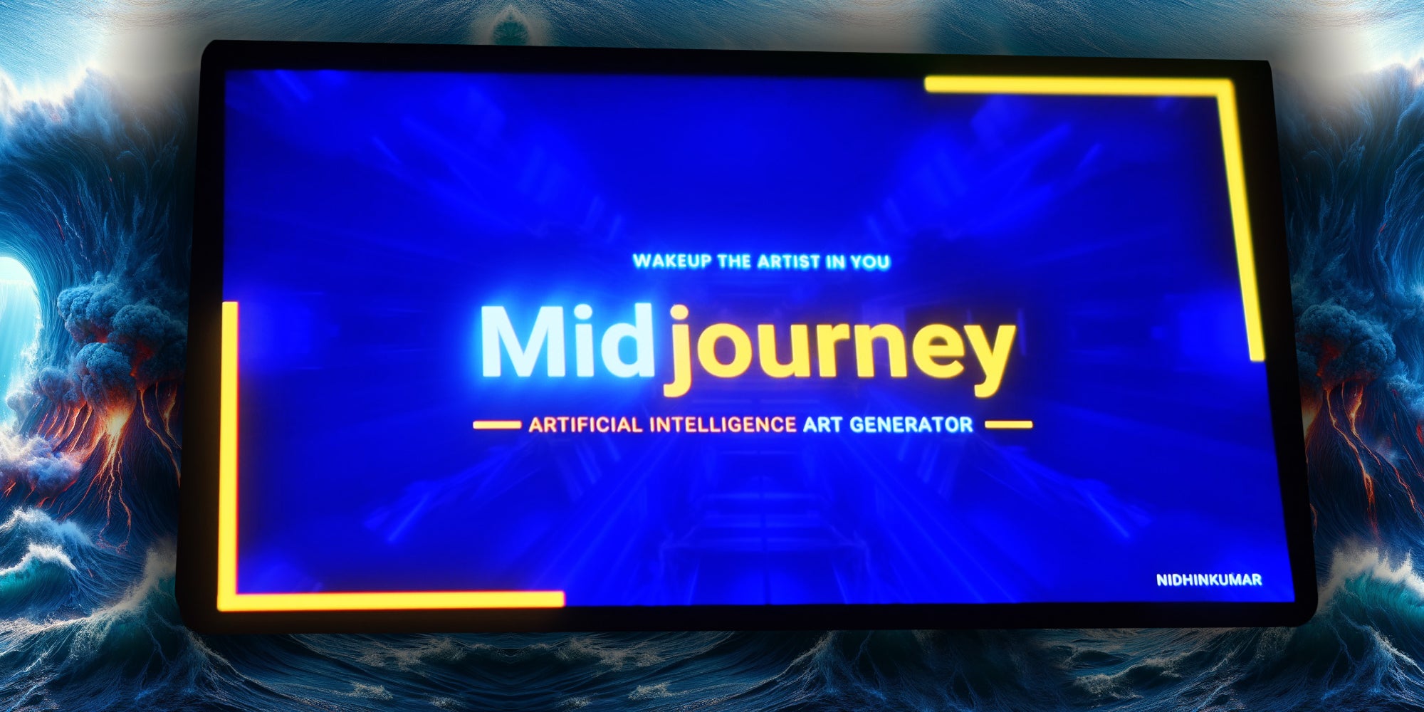 Midjourney amidst storm