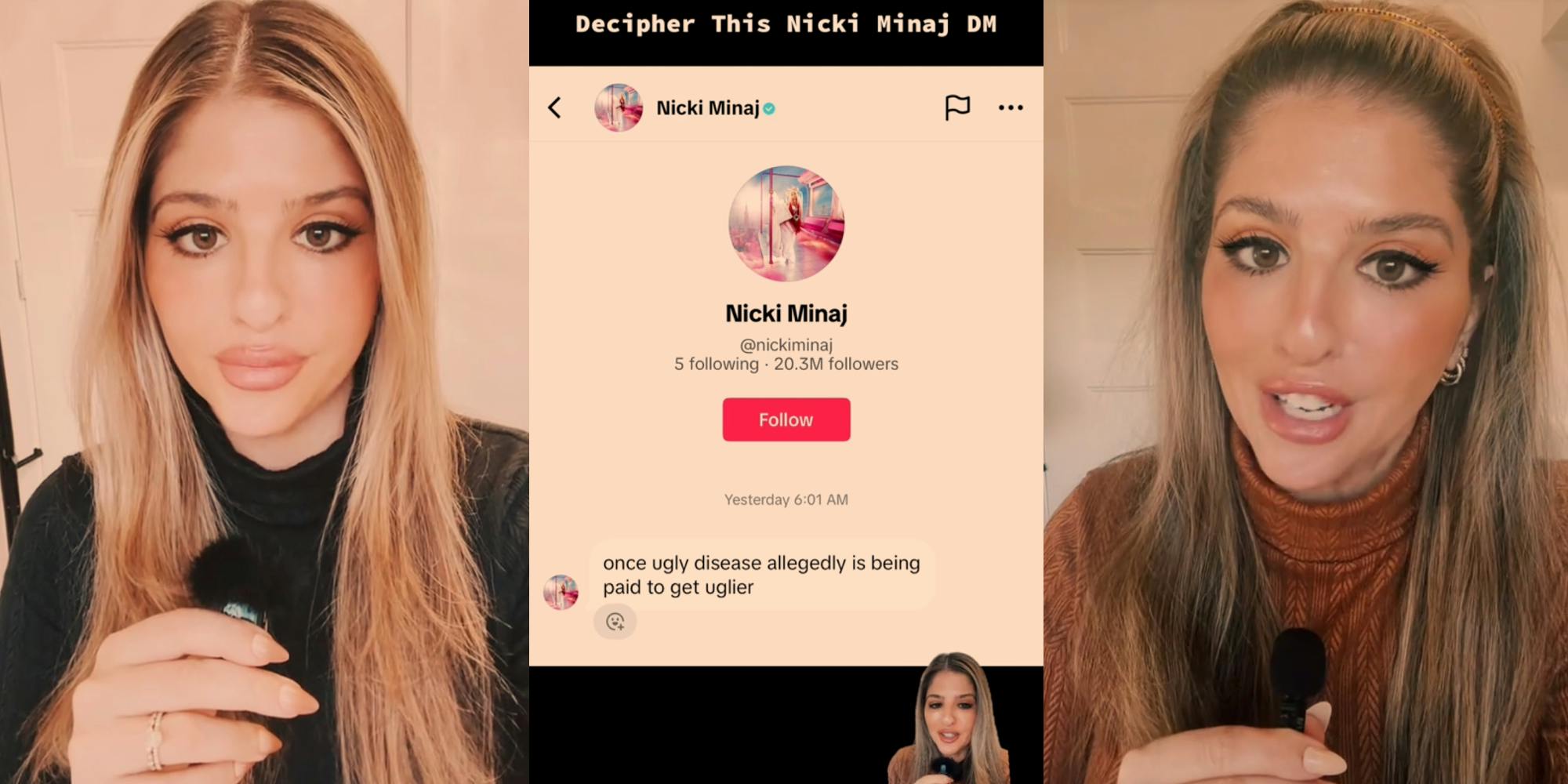 Blind Item TikToker Shares Unusual DM From Nicki Minaj
