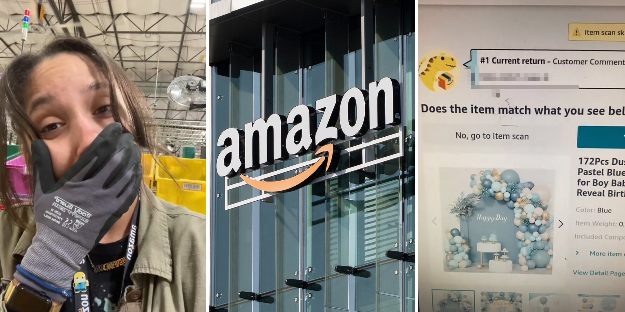 Amazon worker processes customer’s baby shower balloon return. Then she reads the customer’s comment