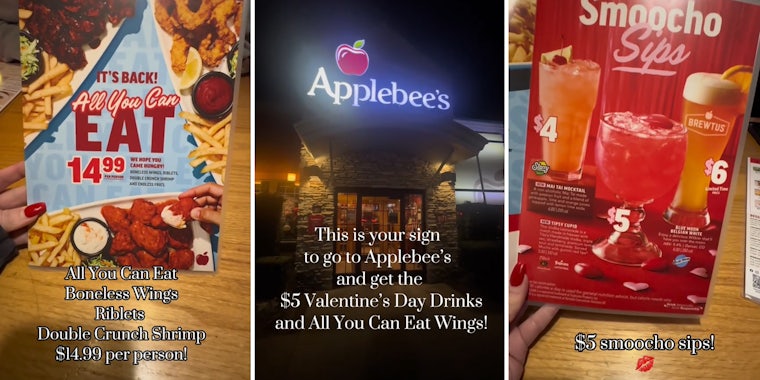 Applebee’s $5 Valentine’s Day deal has customers who aren’t in a relationship together ordering