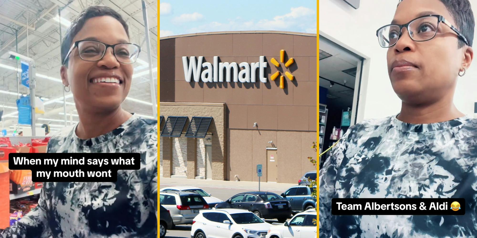 Woman confronts Walmart receipt-checker for having to do their job at self-checkout