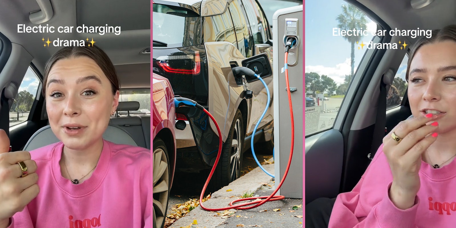 Electric car owner says she had to wait over an hour to charge her car