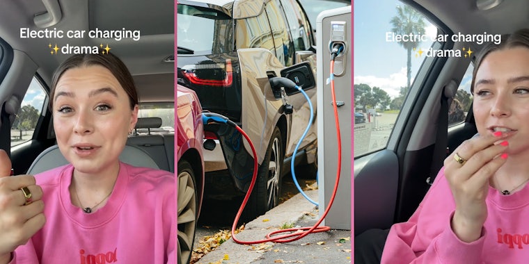 Electric car owner says she had to wait over an hour to charge her car