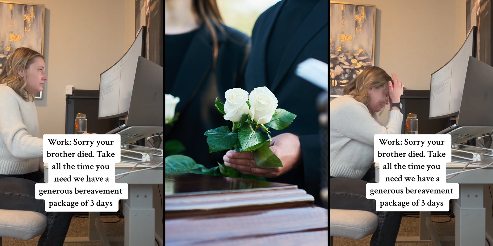 Company tells worker to ‘take all the time’ she needs to grieve her brother. She had to go back to work in 3 days