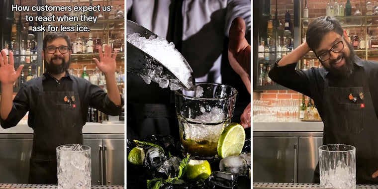 Viewers divided after bartender blasts customer who wants light ice