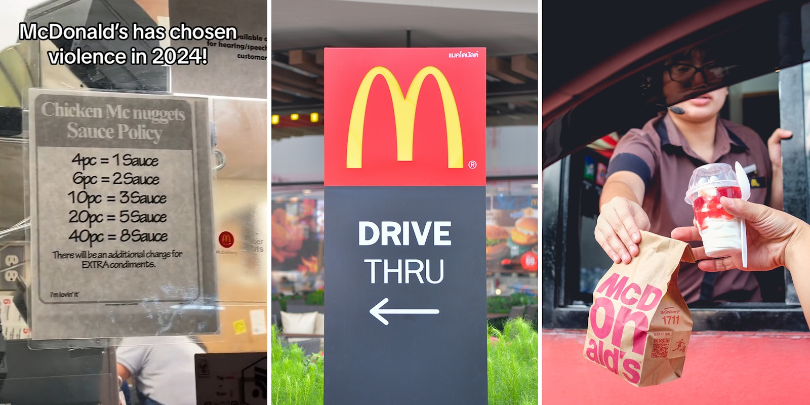 McDonald's drive-thru customer catches store rationing sauces based on meal sizes