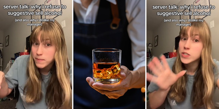 Server gets in trouble with the boss for refusing to 'suggestive serve' alcohol