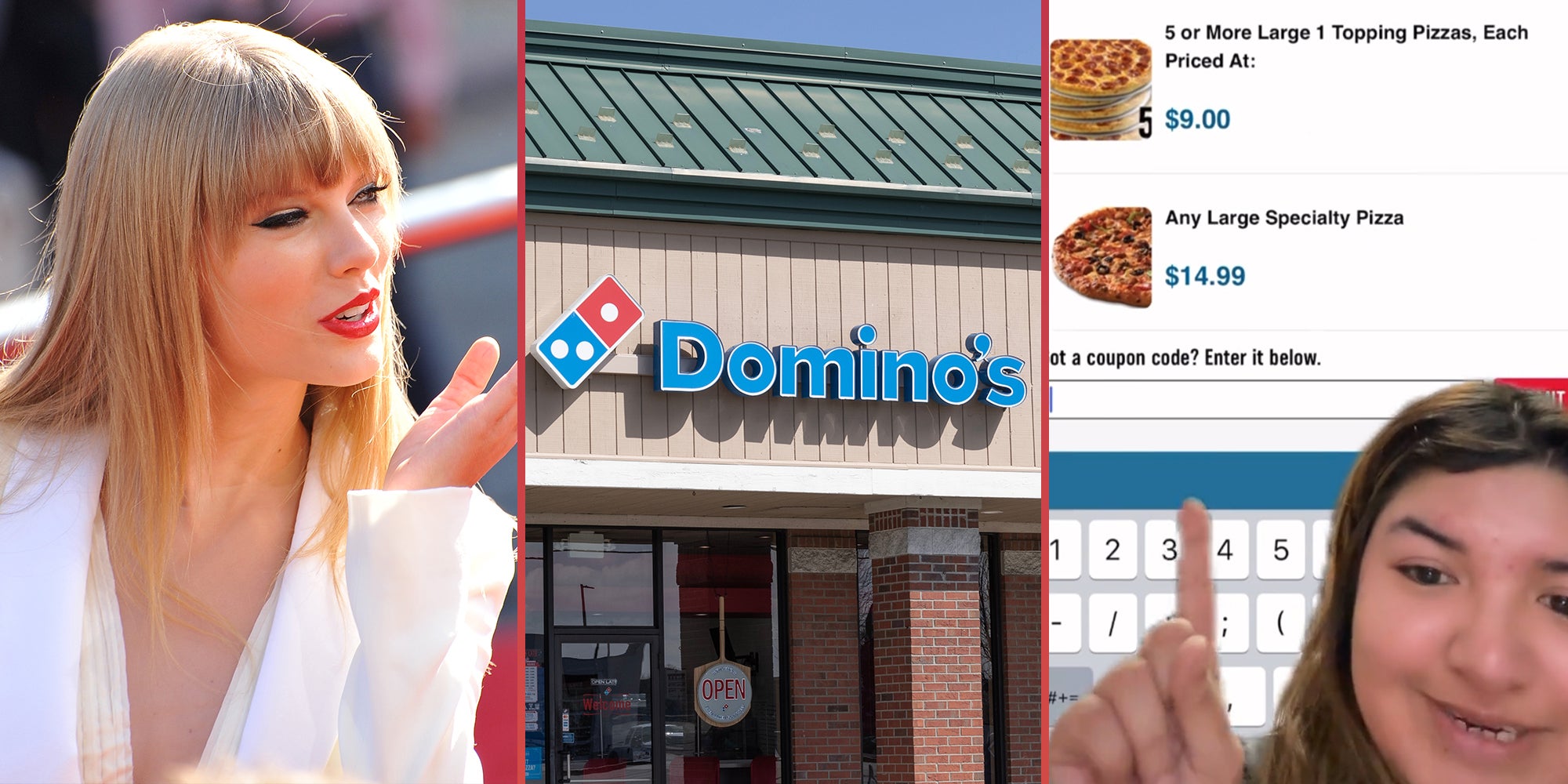 Woman speculates Domino’s is a Swiftie after noticing Easter egg hidden in online pizza deal