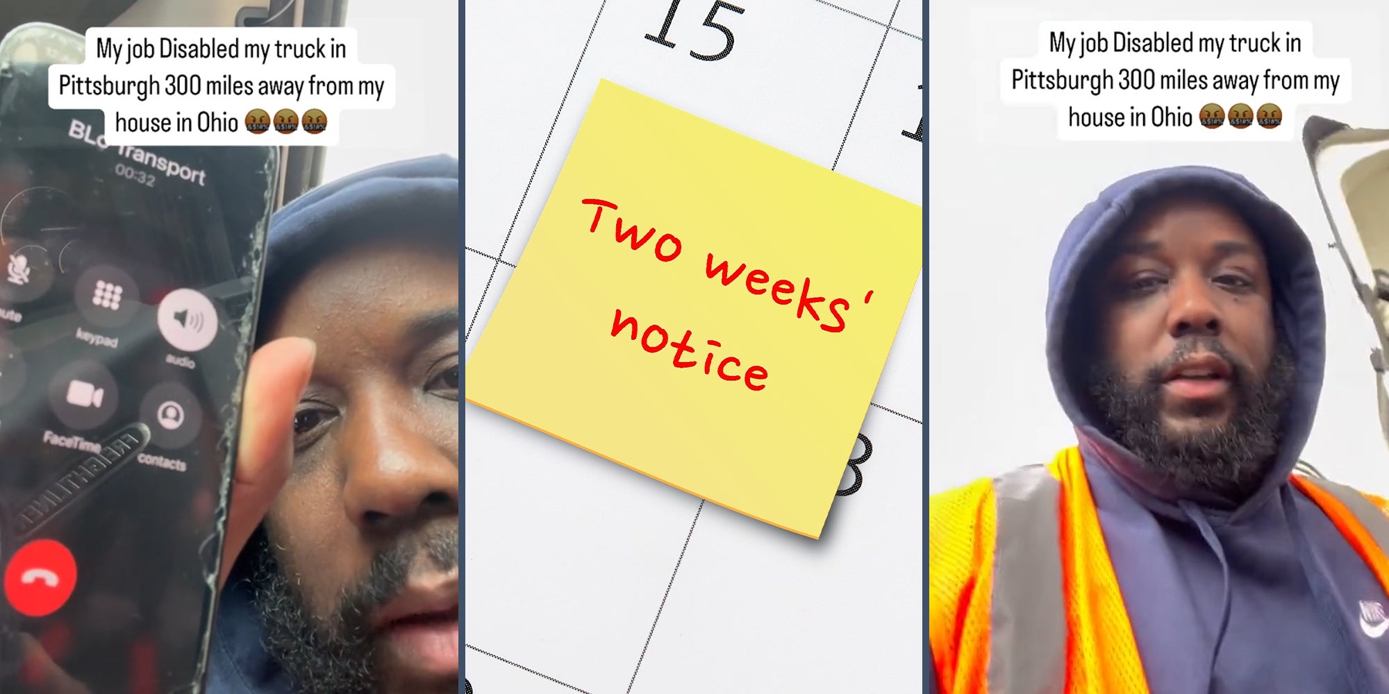 Delivery driver puts in two-weeks’ notice. His workplace ‘disables’ his work truck while he is 300 miles away from home