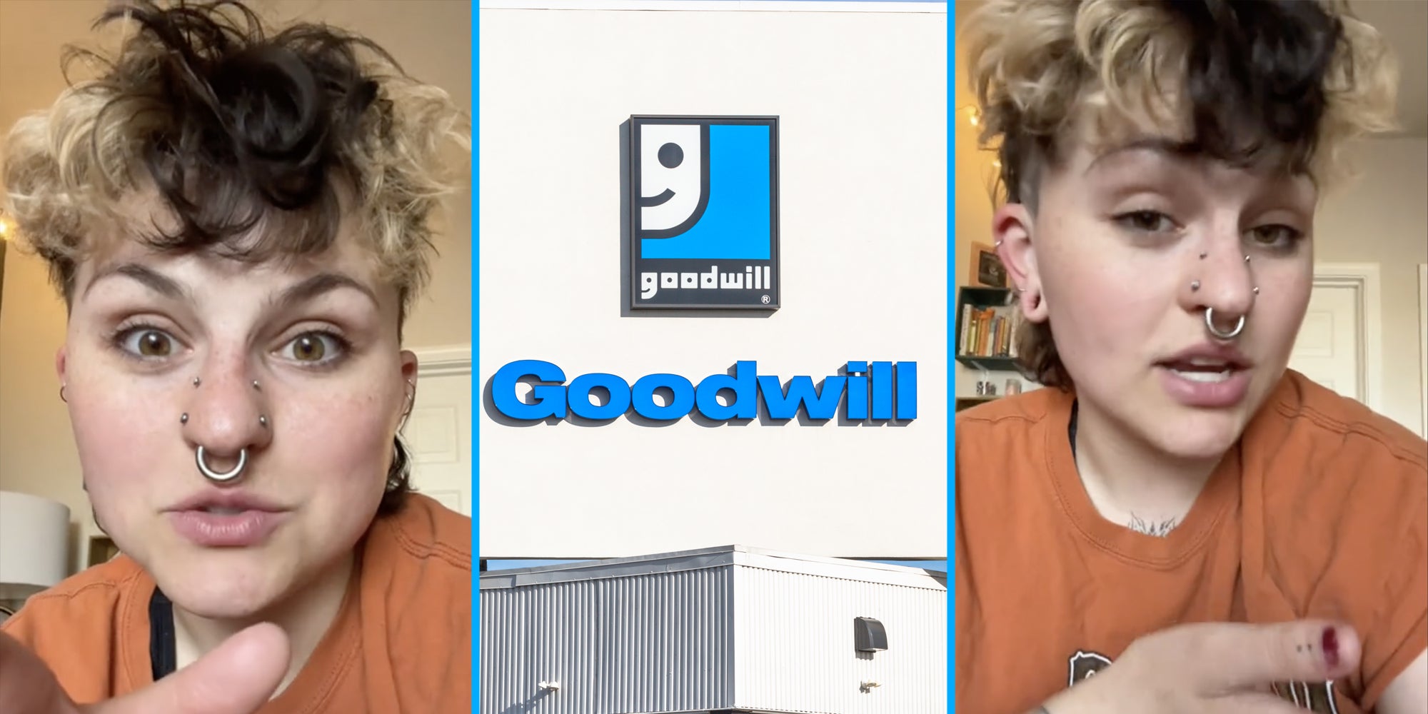 Person talking(l+r), Goodwill(c)