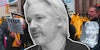 Julian assange over hearing protestors