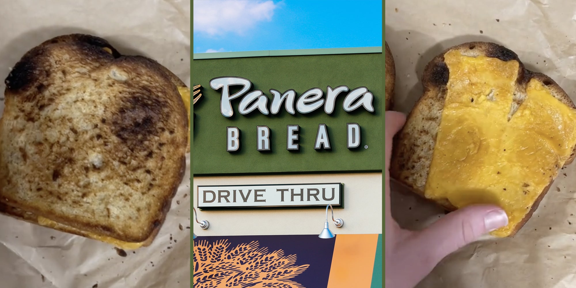 Grilled Cheese(l+r), Panera Bread(c)