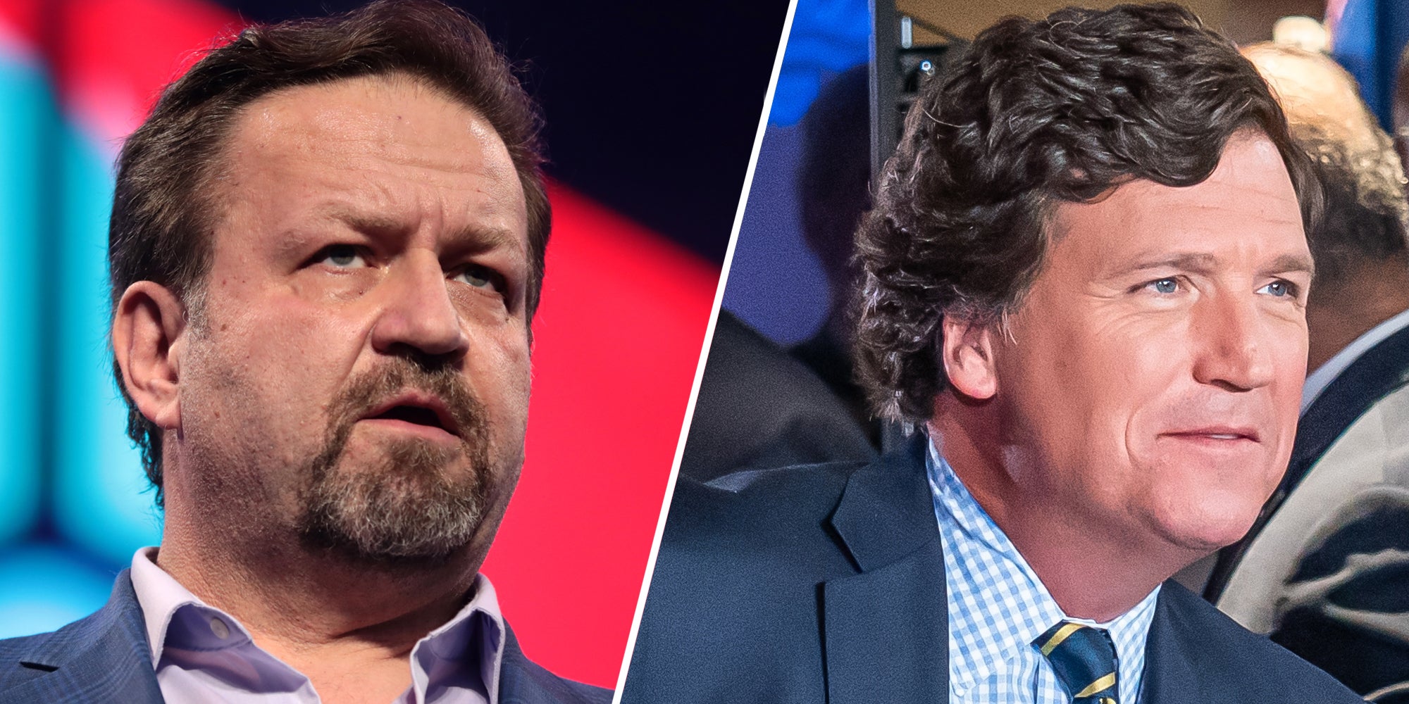 Sebastian Gorka(l), Tucker Carlson(r)
