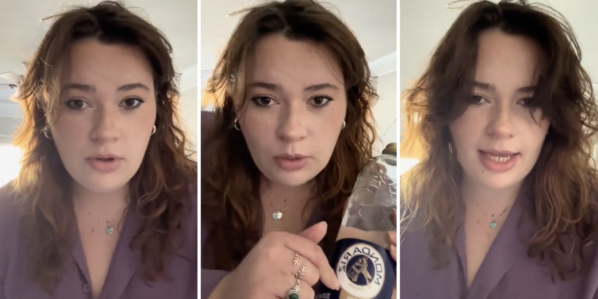 Woman talking(three split)