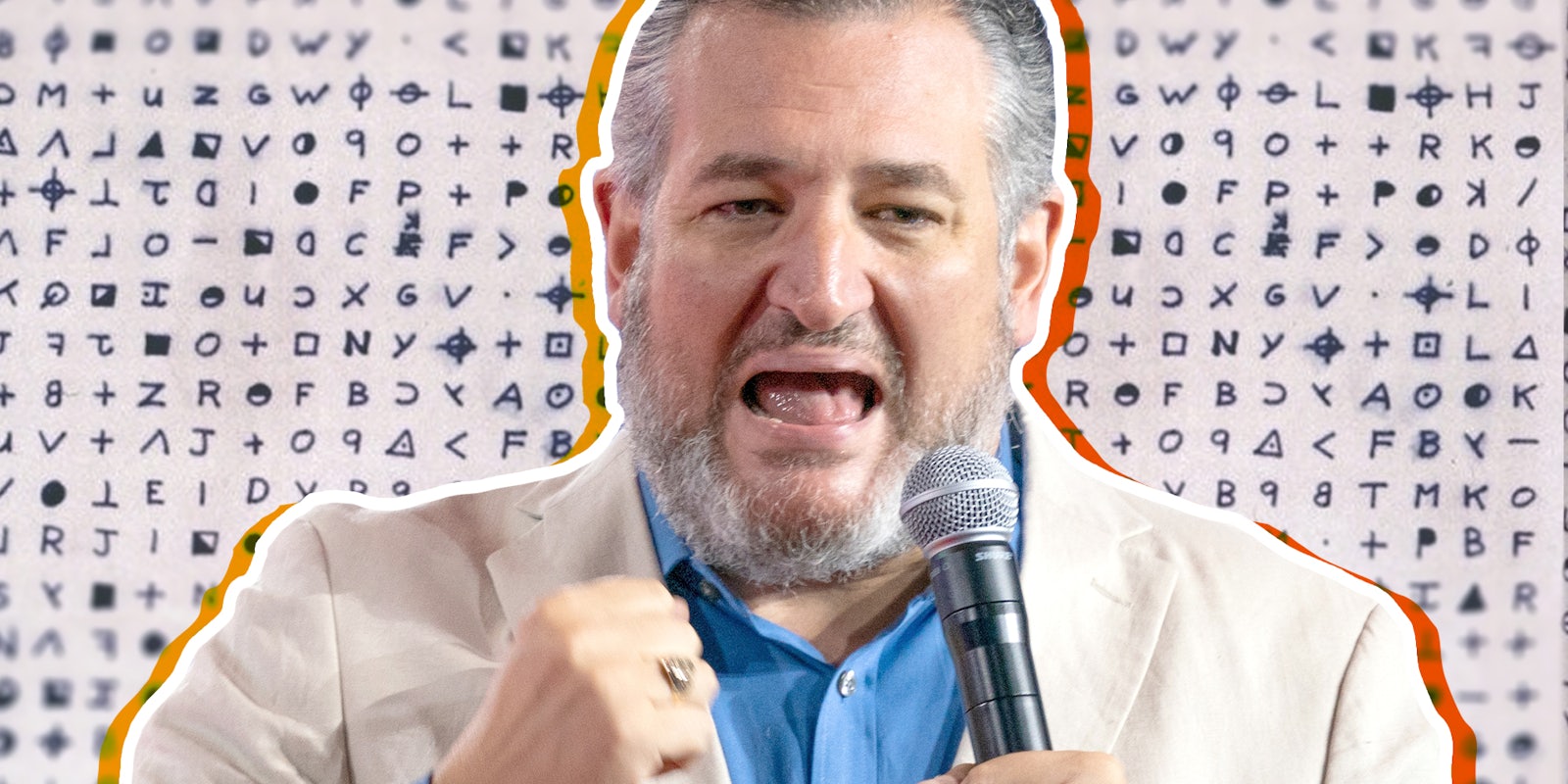 Ted Cruz yelling into mic over Zodiac Killer letter