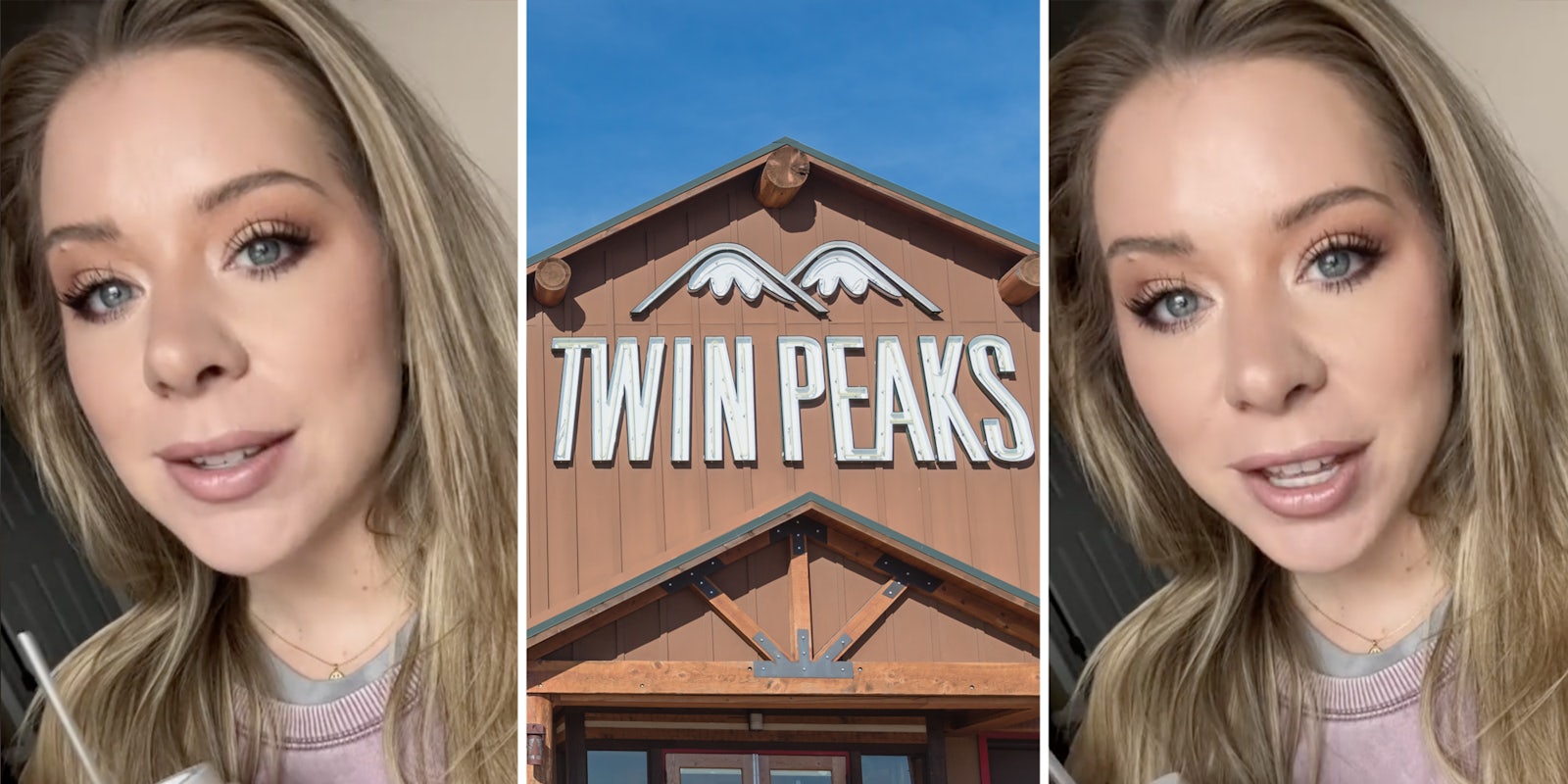 Woman talking(l+r), Twin Peaks storefront(c)
