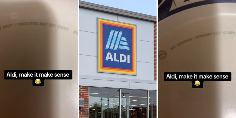 Aldi shopper questions paper plates after finding confusing message on them