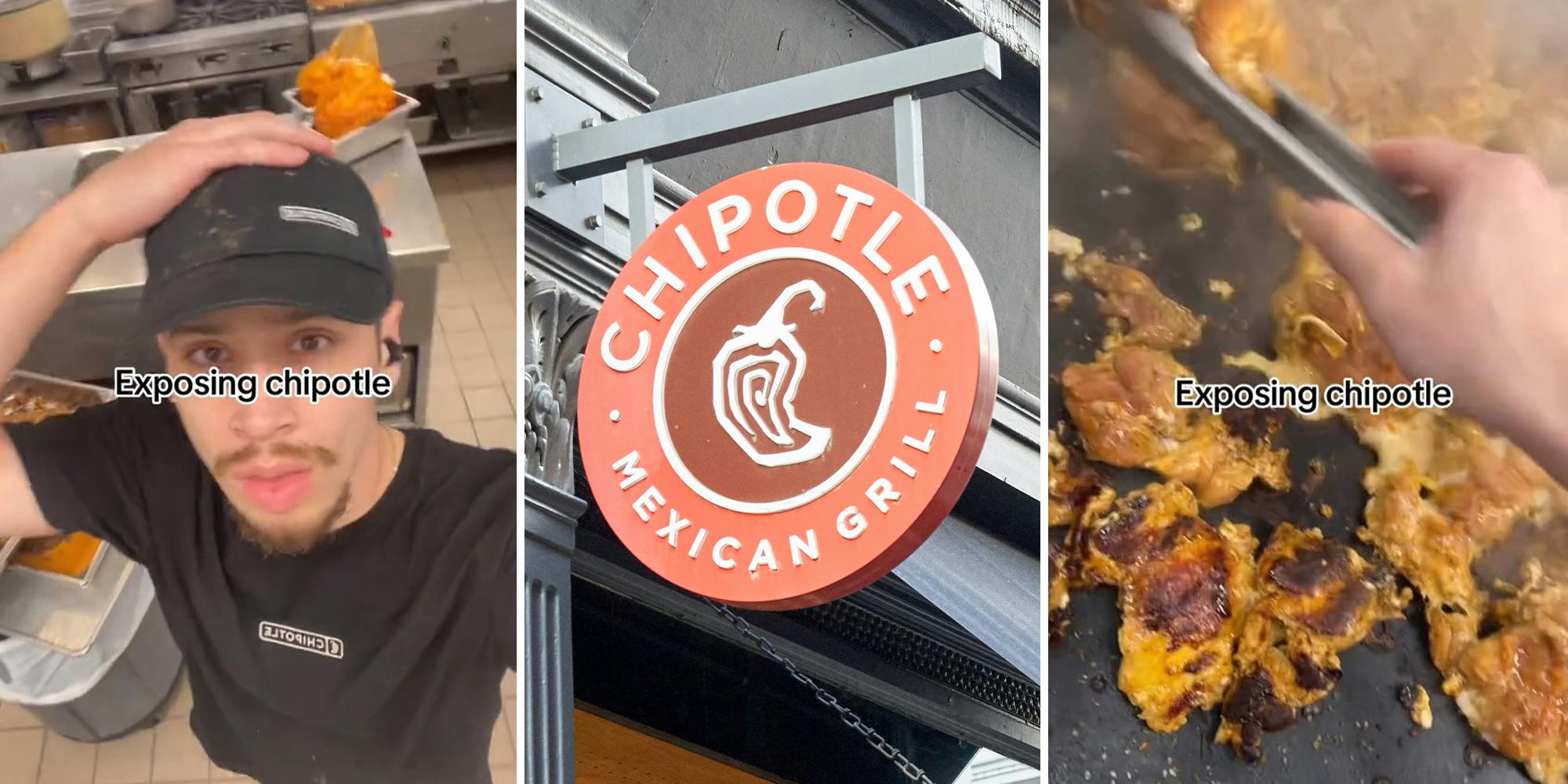 Chipotle worker tries to expose its barbacoa.
