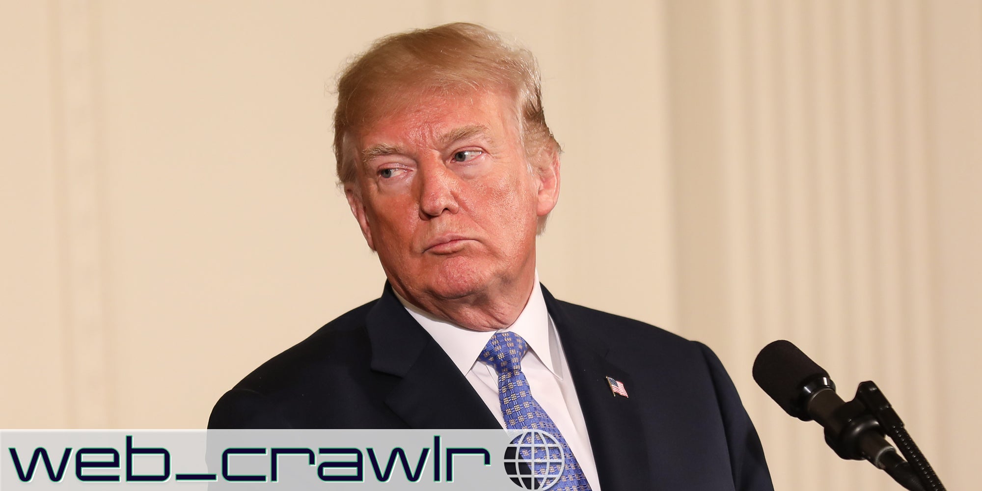 Donald Trump. The Daily Dot newsletter web_crawlr logo is in the bottom left corner.